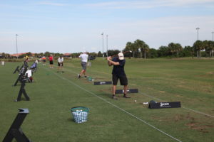 Golfers practicing at Duran Golf Club Driving Range - Viera FL