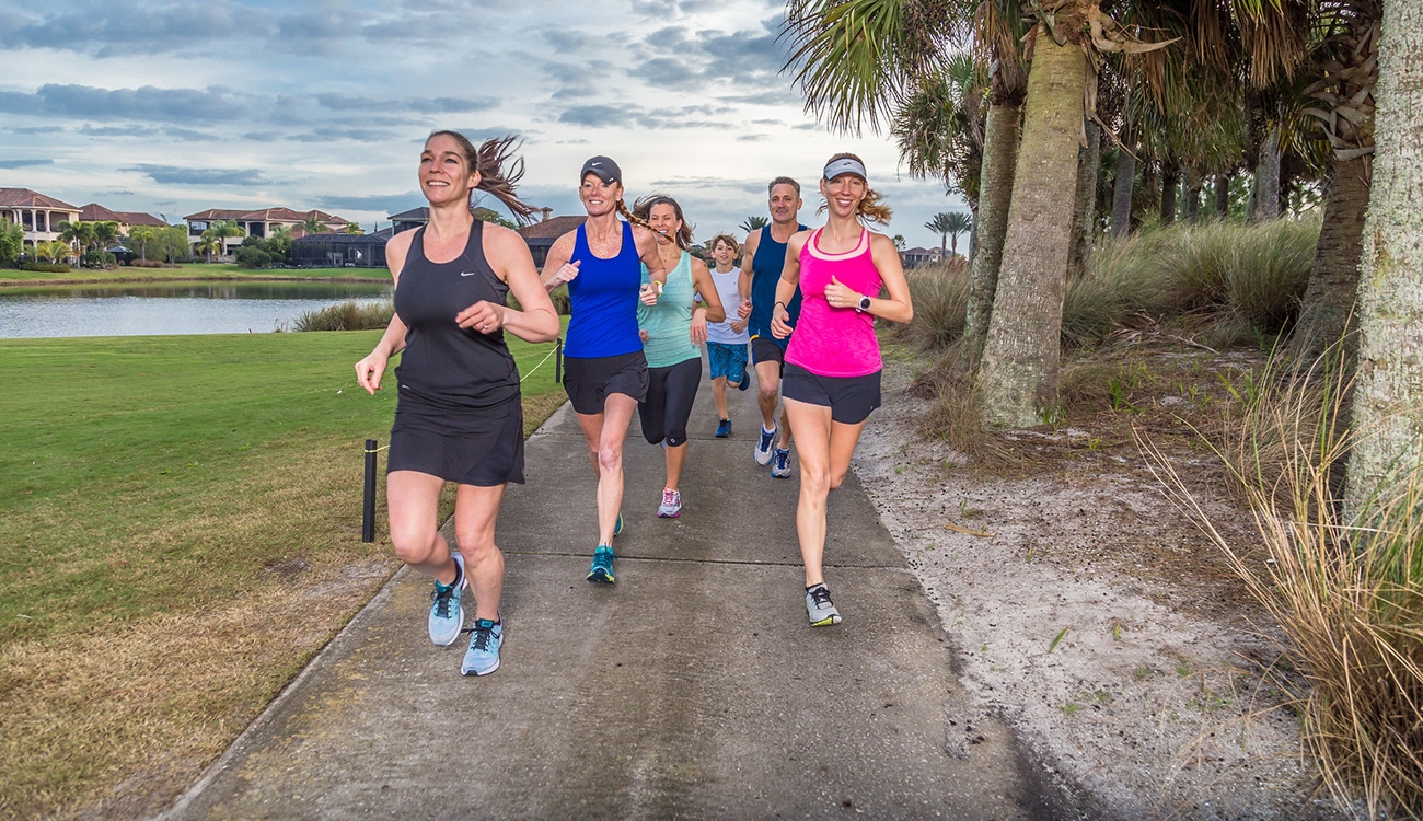 Runners using trails in viera
