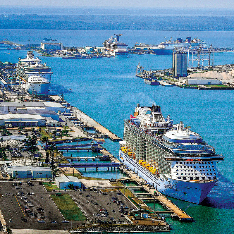 Aerial view of Port Canaveral