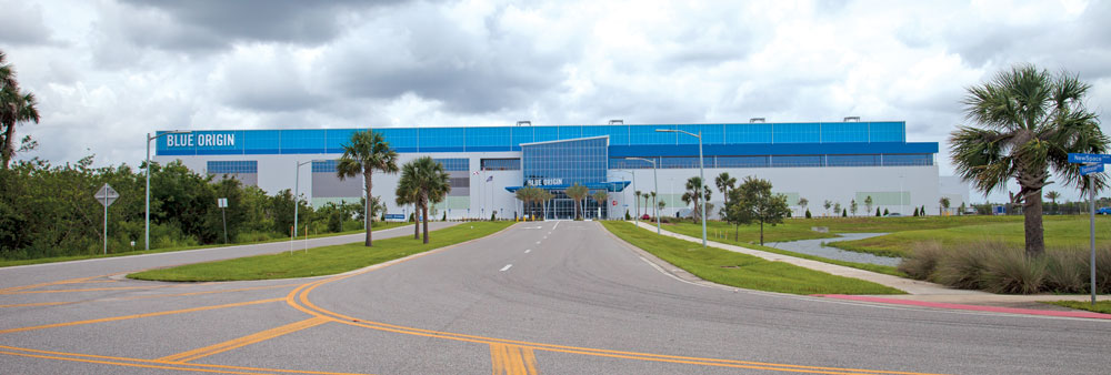 The Blue Origin facility in Exploration Park