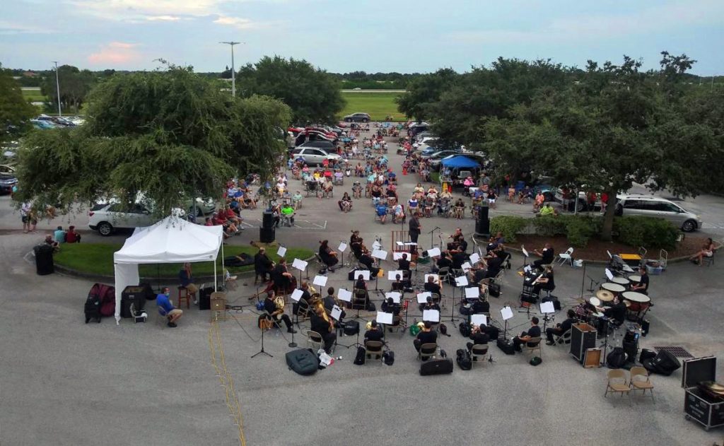 Aug 12-The Space Coast Symphony Wind Orchestra's Sweet Land of Liberty 7:00 PM drive-in concert is Saturday August 15 in Viera.