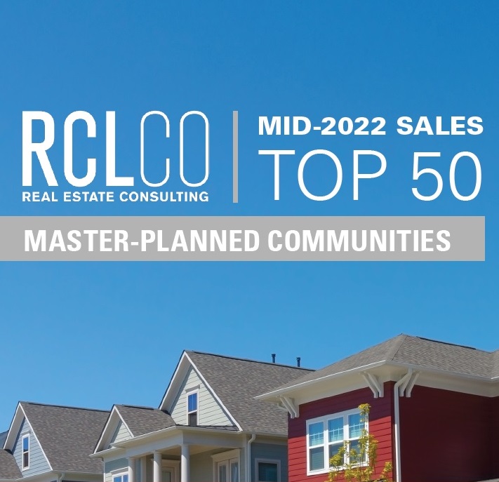 July 22, 2022 – For the past 28 years, RCLCO has conducted a national survey identifying the top-selling Master Planned Communities (MPCs) in the country. The RCLCO Mid-2022 results ranked Viera, Florida 13th in the nation.