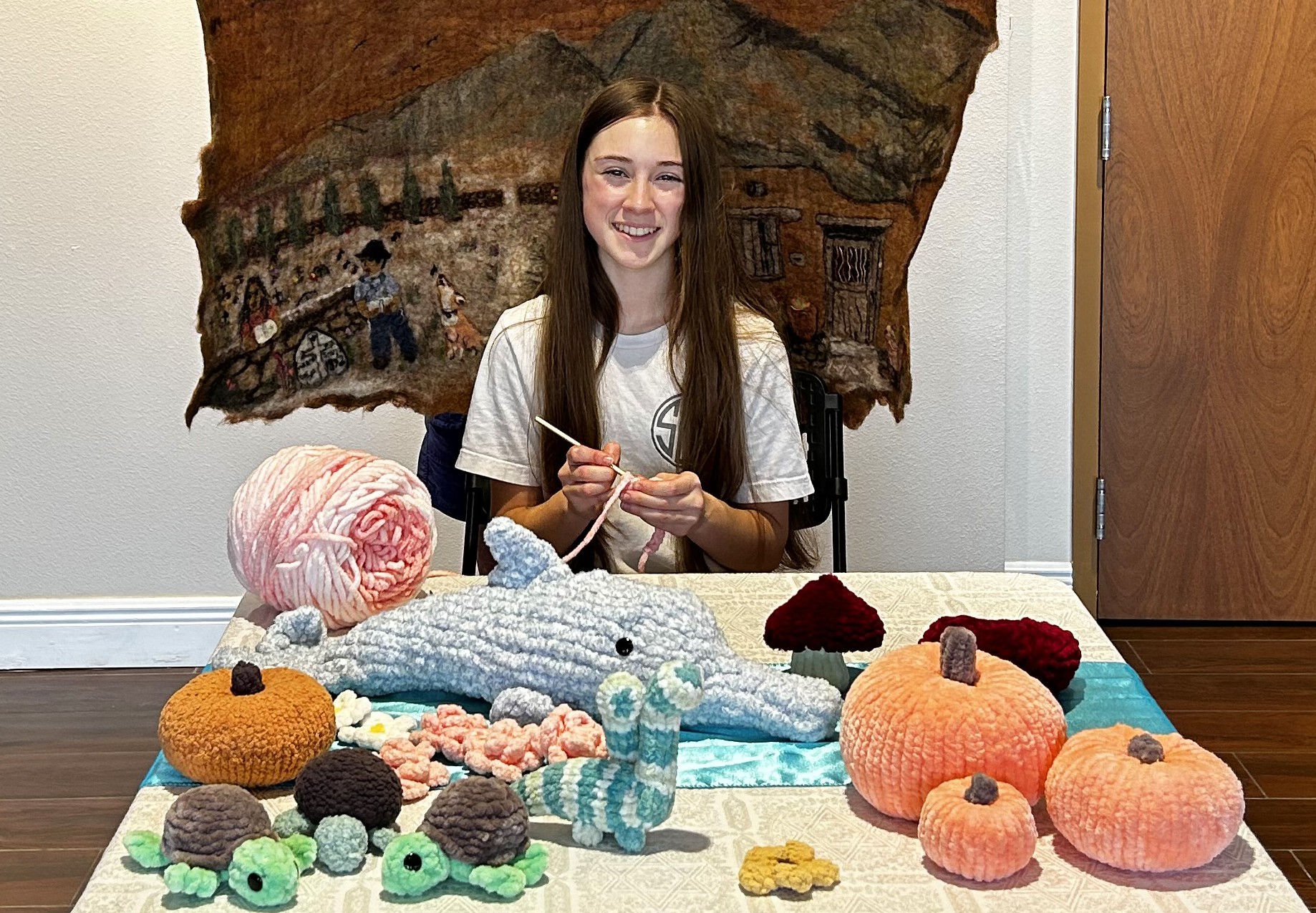 Mikayla Norwitch crochets items