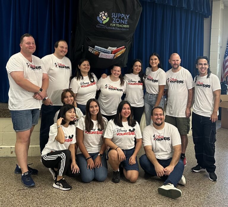 Disney Cruise Lines Disney Wish Crew Volunteers (Image Credit: Brevard Schools Foundation