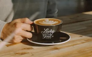 Lucky Goat coffee cup