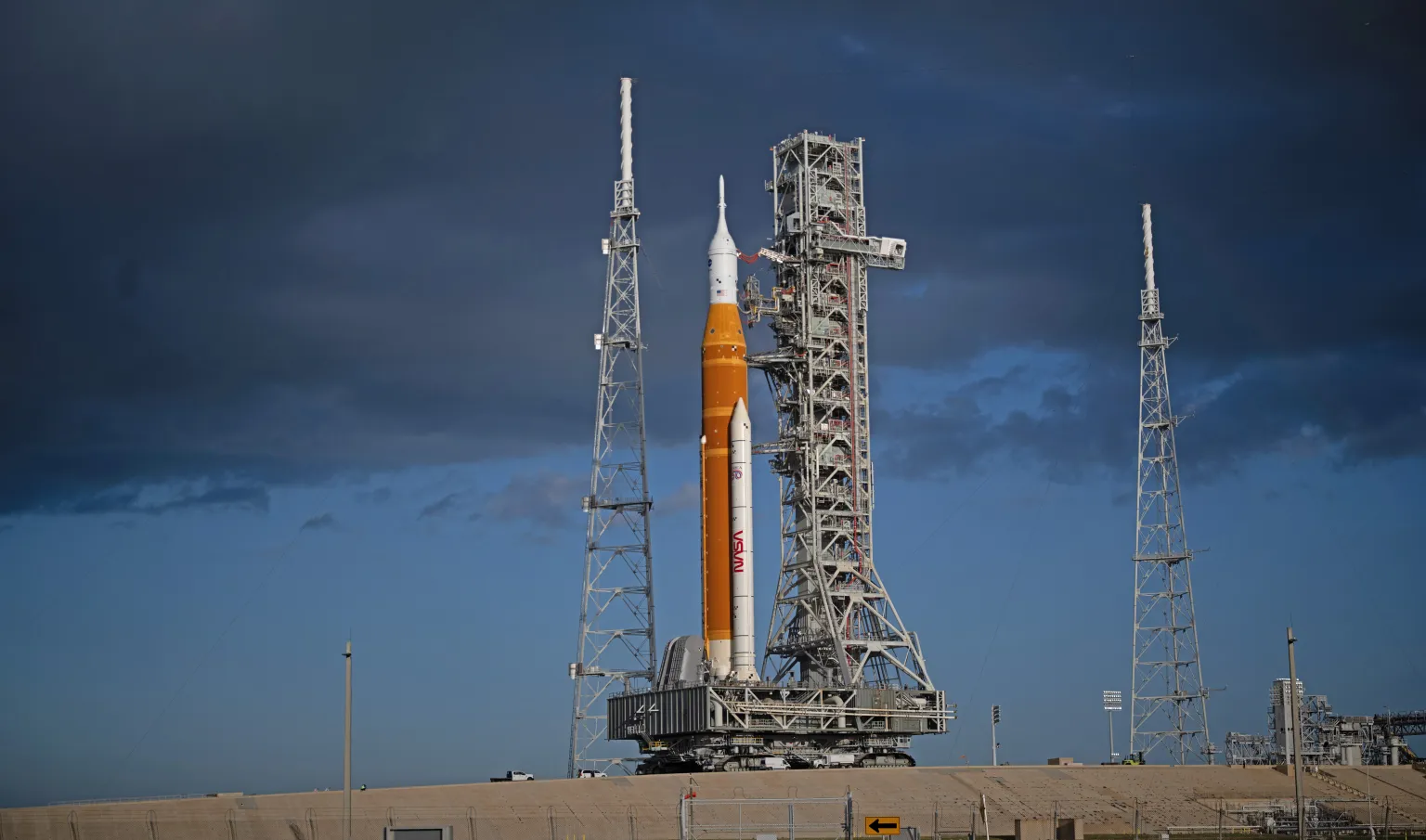 Artemis II on pad